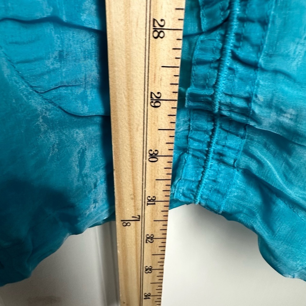 RALPH LAUREN BLACK LABEL Woman’s Turquoise Silkblend Utility Jacket RARE Sz M - Picture 10 of 13